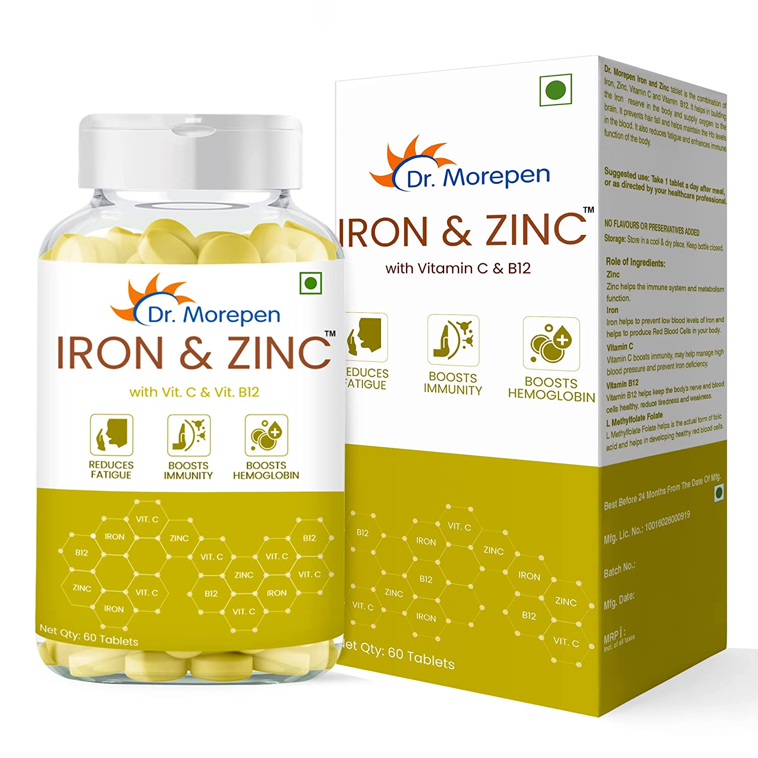 Dr. Morepen Natural Vitamin-C with Zinc Tablet